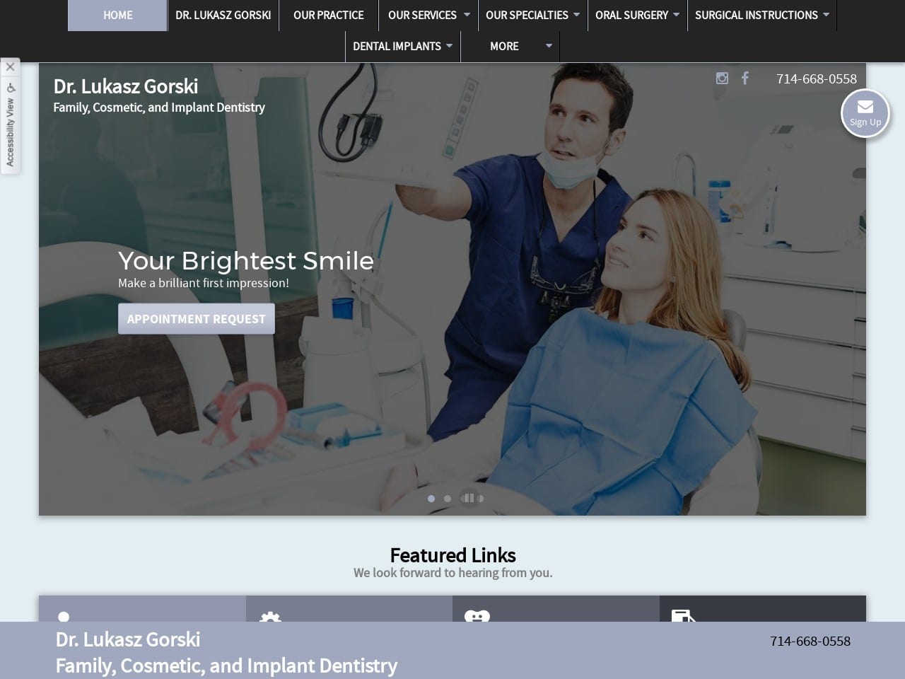 Gorski Dentistry Website Screenshot from gorskidentistry.com