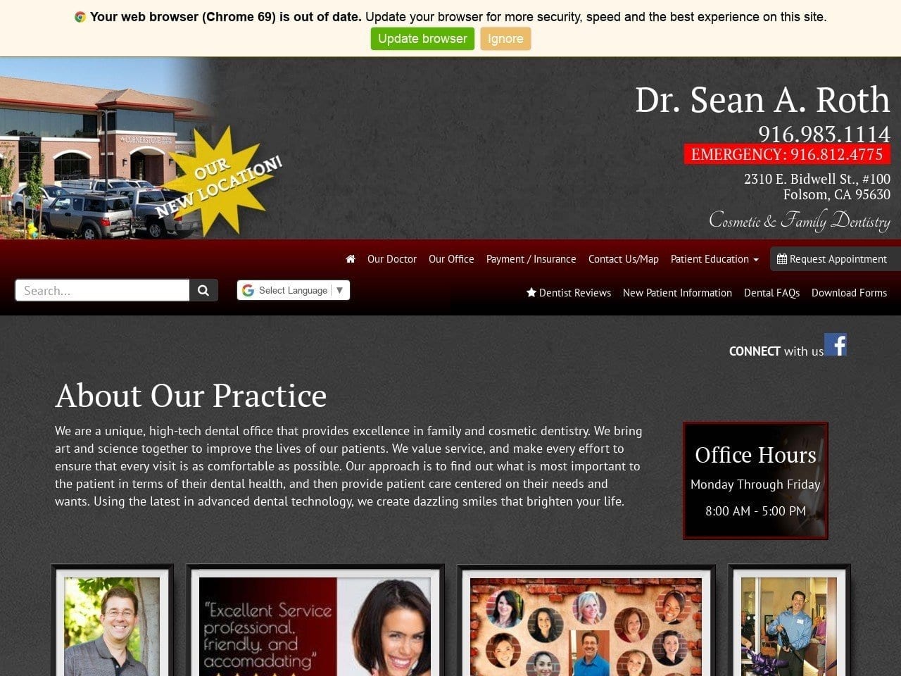 Roth Sean A DDS Website Screenshot from gotsmilefolsom.com