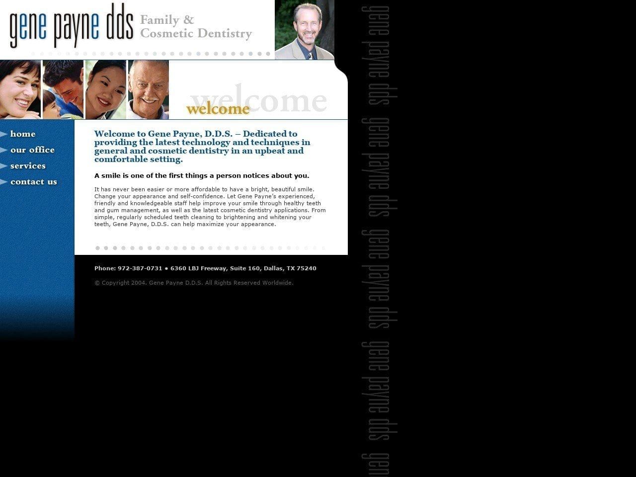 Dr. Gene Payne D.D.S Website Screenshot from gpaynedds.com