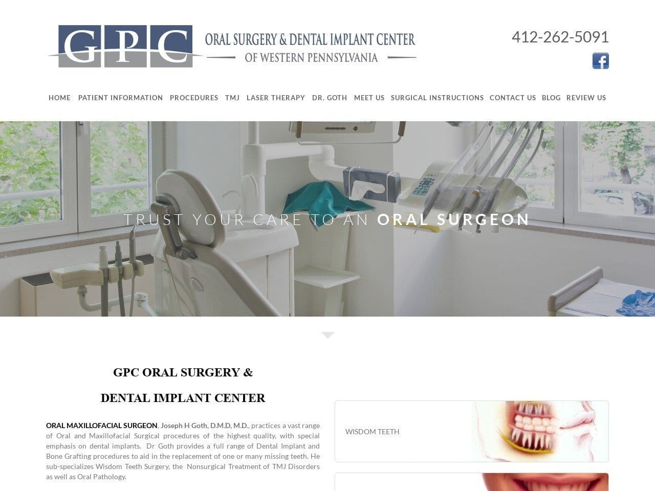 Gpc Oral Dentist Website Screenshot from gpcsurgery.com