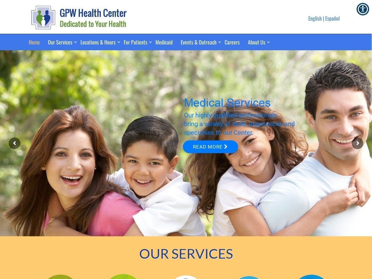 Greater Prince William Community Website Screenshot from gpwhealthcenter.org