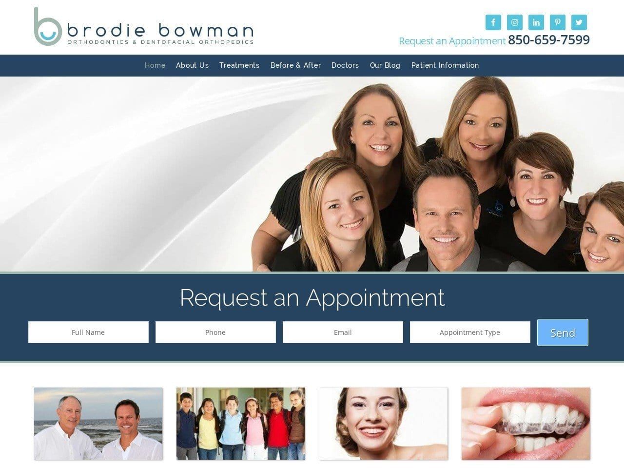 Dr. Brodie L. Bowman Website Screenshot from gracedds.com