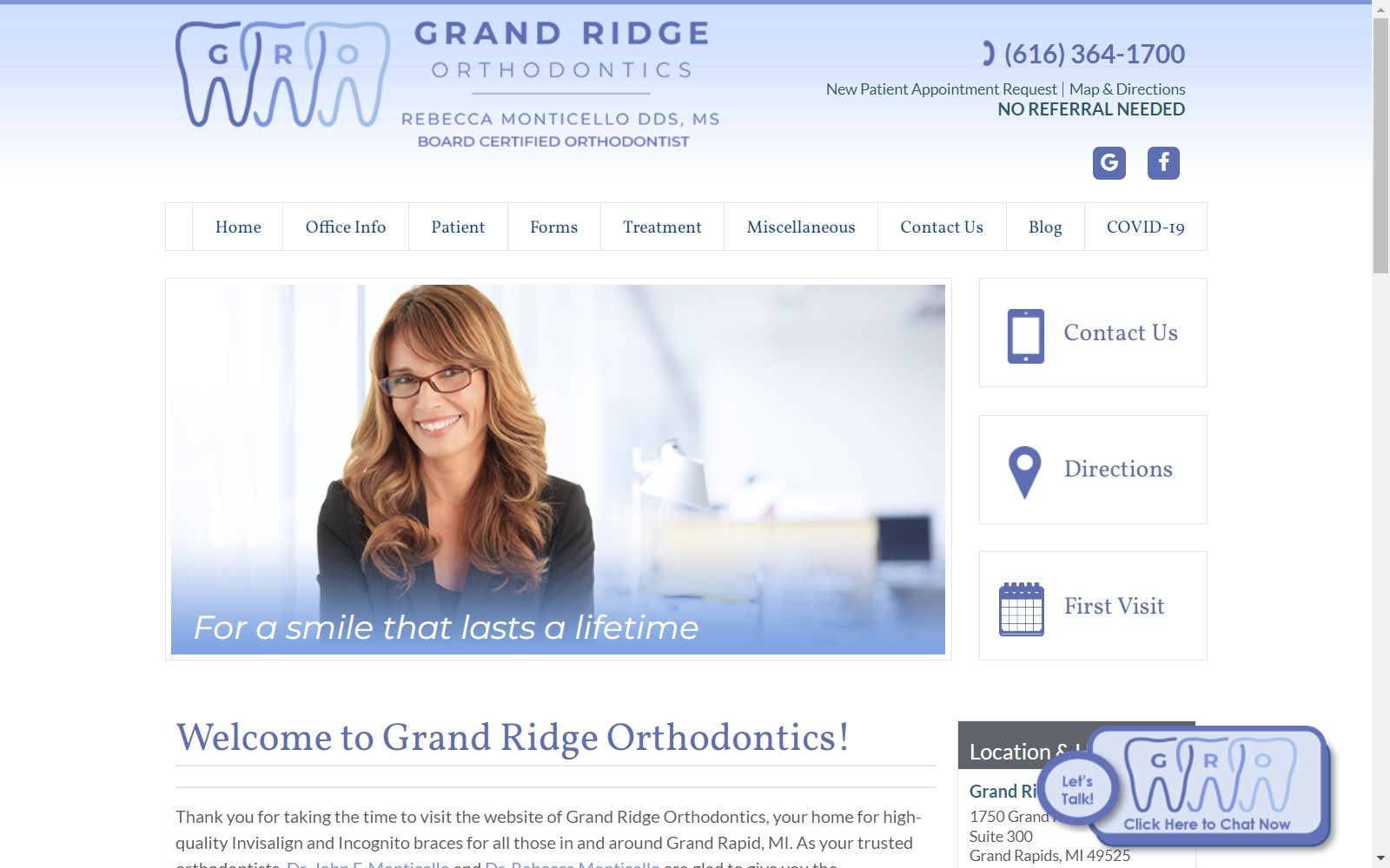 grandridgeorthodontics.com screenshot