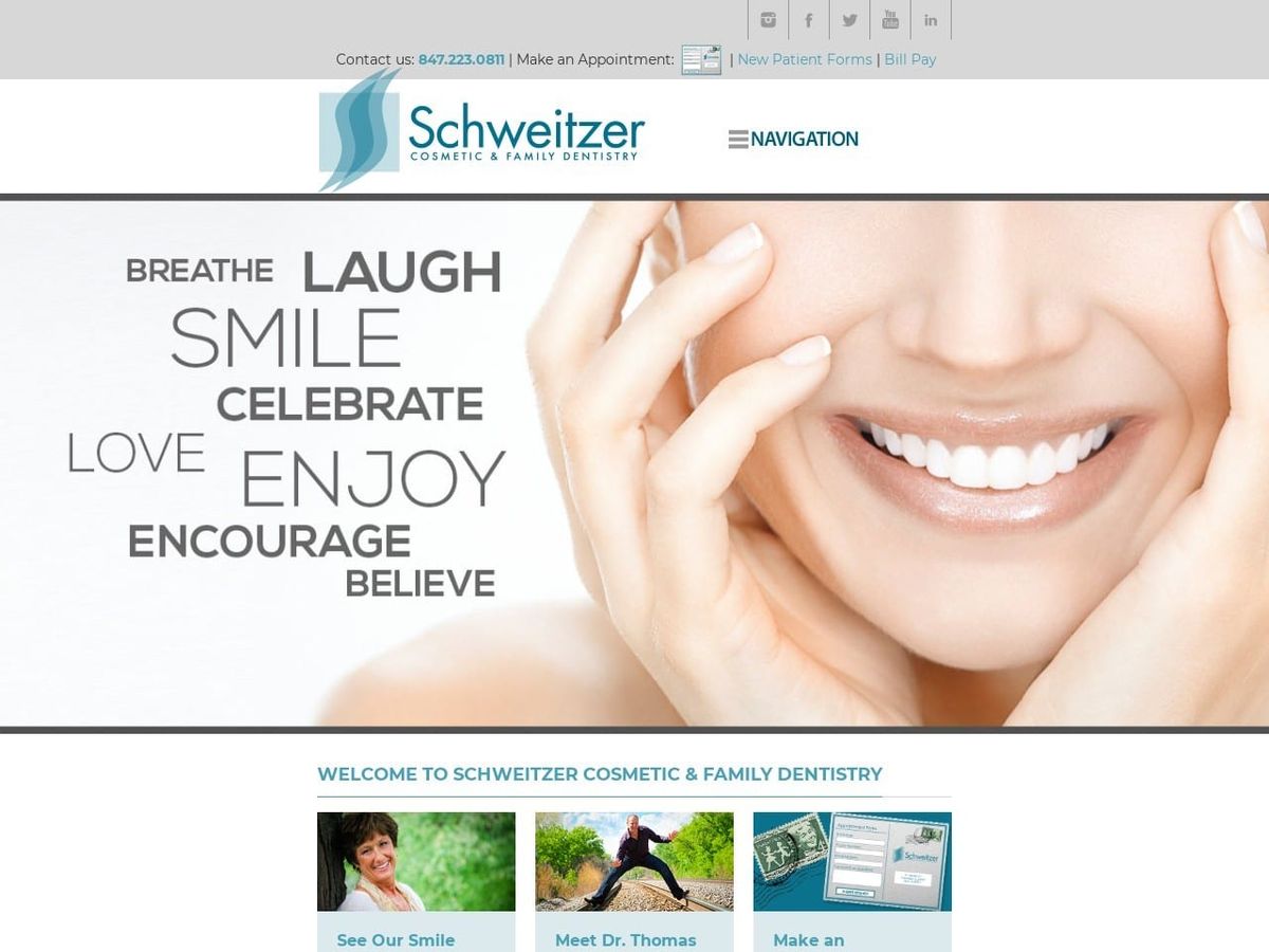 Schweitzer Family Dental Ltd Schweitzer Patricia A Website Screenshot from grayslakedentist.com