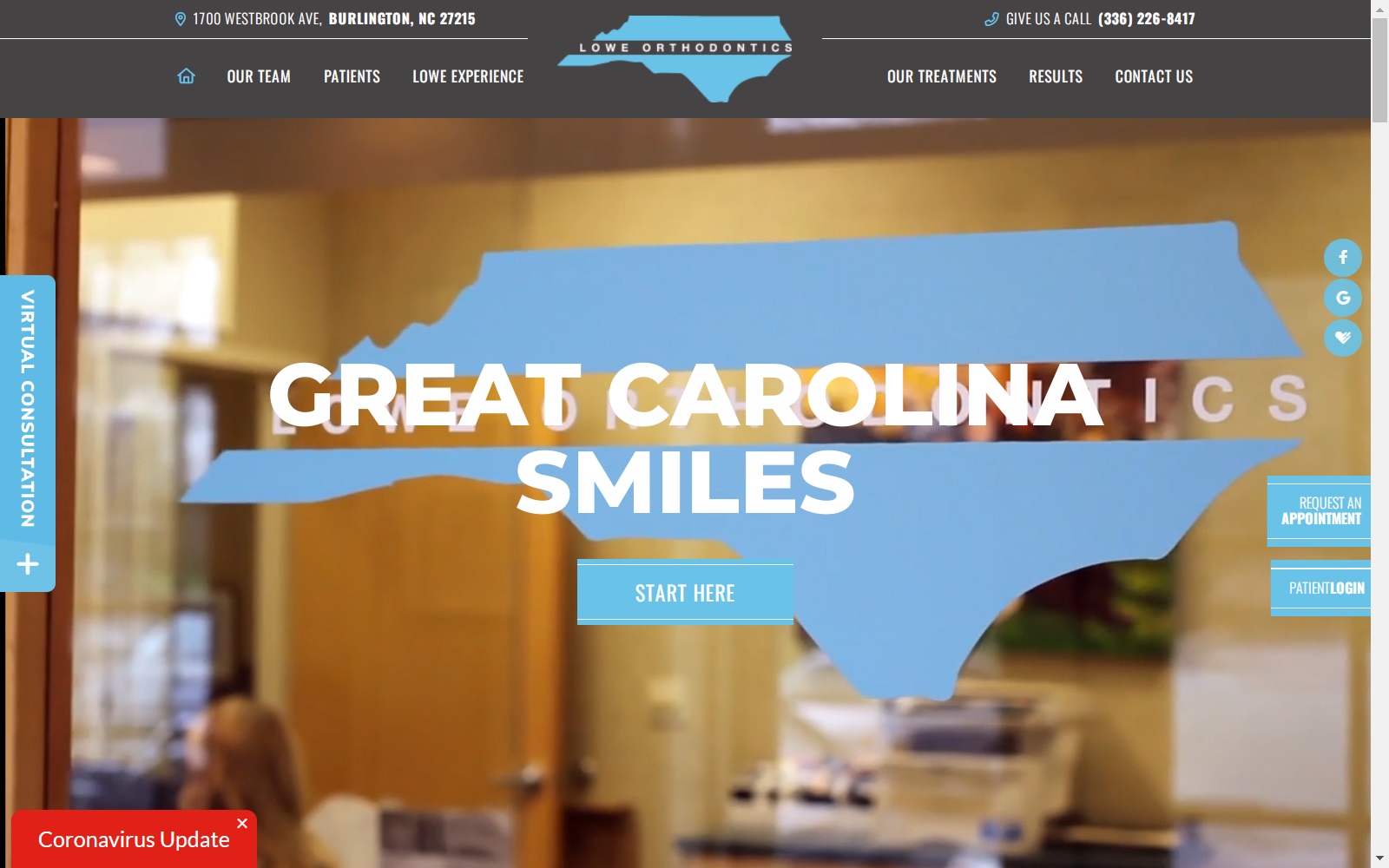 greatcarolinasmiles.com screenshot