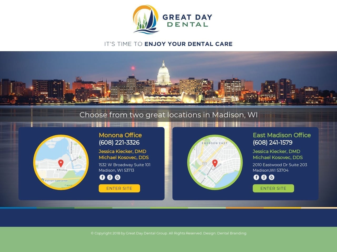 Great Day Dental Website Screenshot from greatdaydental.com