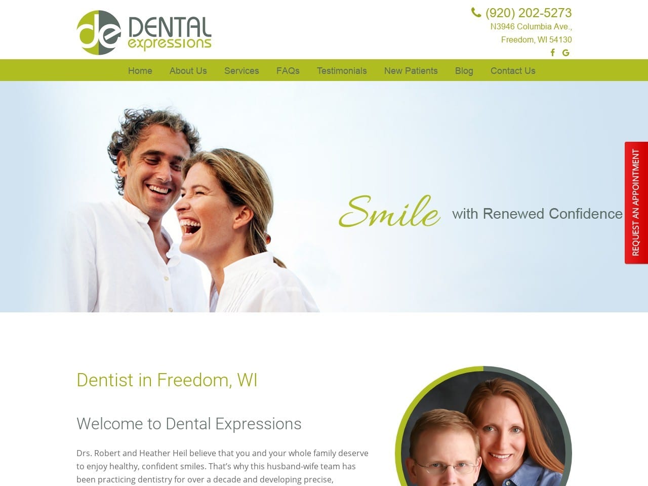 Heather Heil DDS Website Screenshot from greatdentalexpressions.com