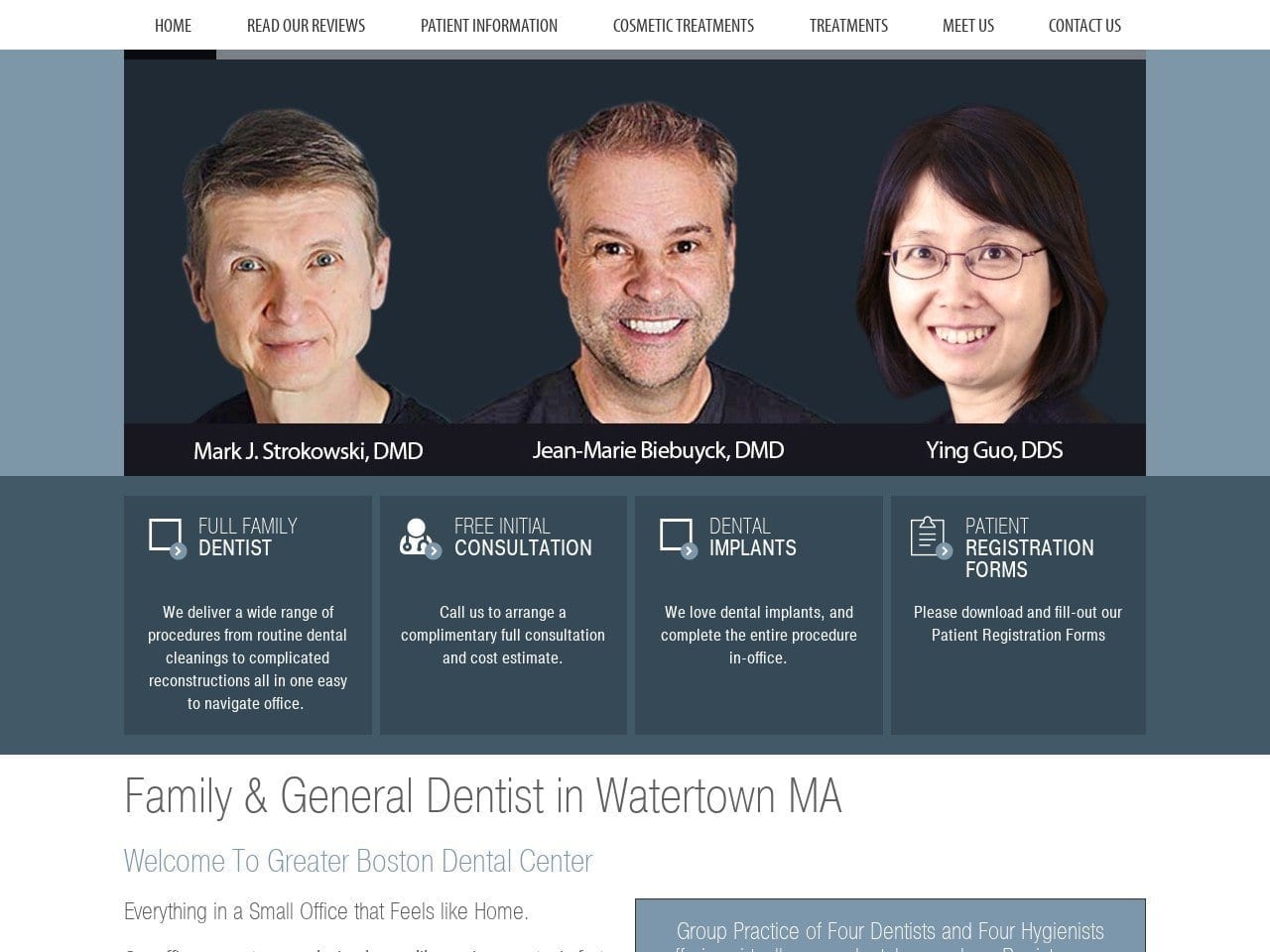 Strokowski Mark DDS Website Screenshot from greaterbostondentist.com