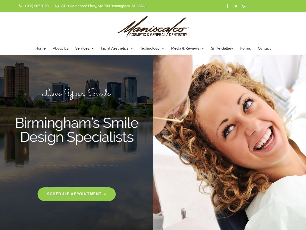 Great Smilesbirmingham Website Screenshot from greatsmilesbirmingham.com