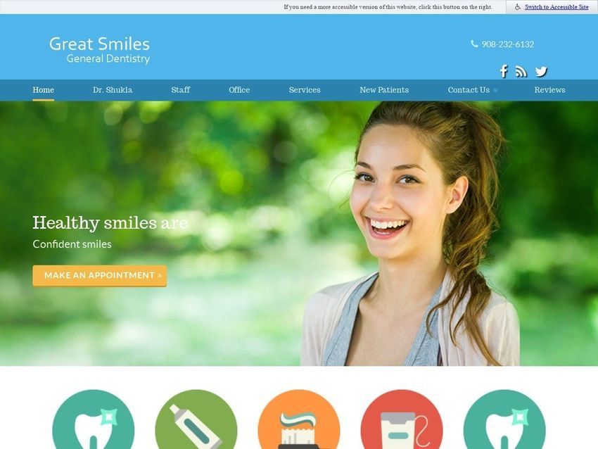 Great Smiles Website Screenshot from greatsmilesdr.com