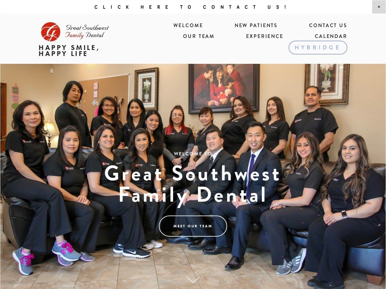 Great Southwest Family Dental Website Screenshot from greatsouthwestfamilydental.com