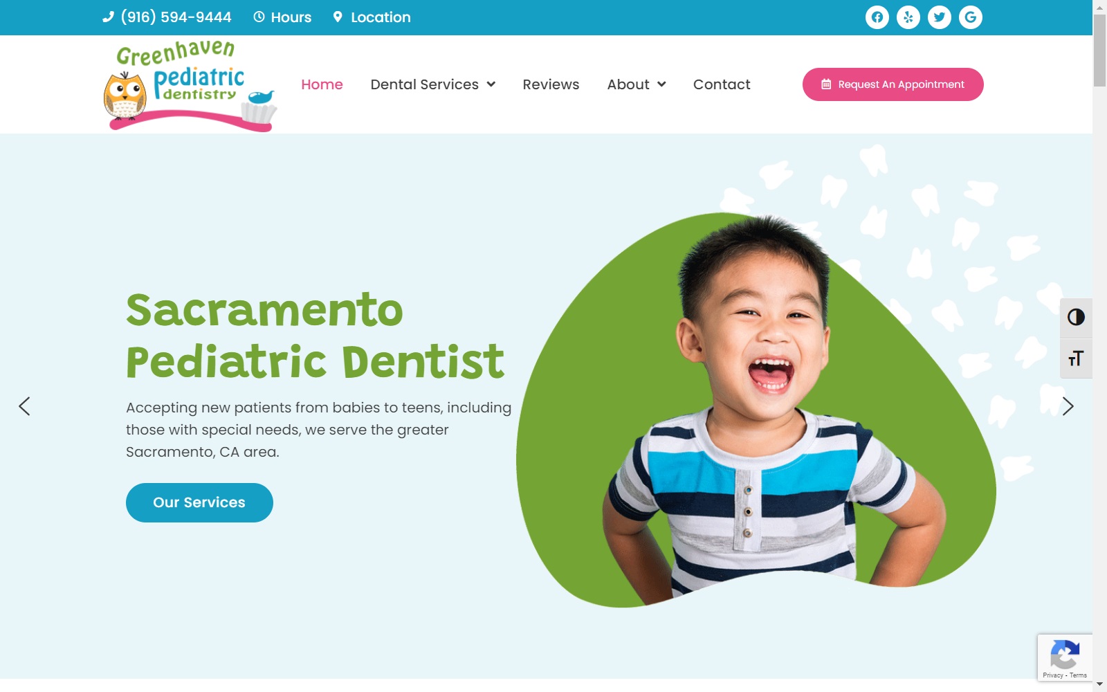 greenhavenpediatricdentistry.com screenshot