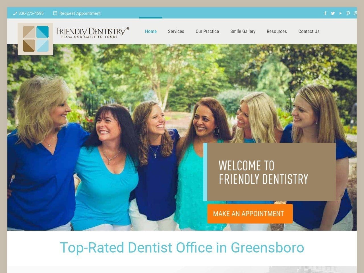 Greensboro Website Screenshot from greensboro-dentist.com