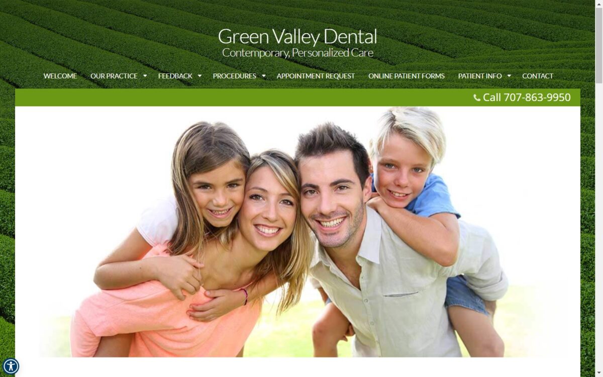 greenvalleydental.com screenshot