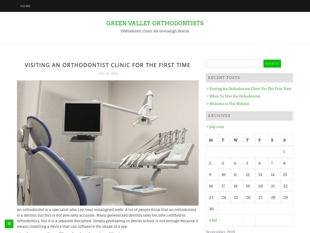 Green Valley Orthodontics Rick Neilson DDS Website Screenshot from greenvalleyorthodontist.com