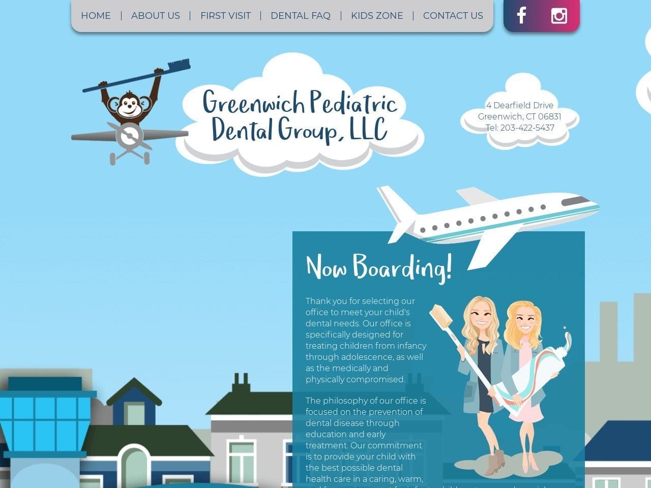 Greenwich Pediatric Dental Group Website Screenshot from greenwichkidsdentist.com