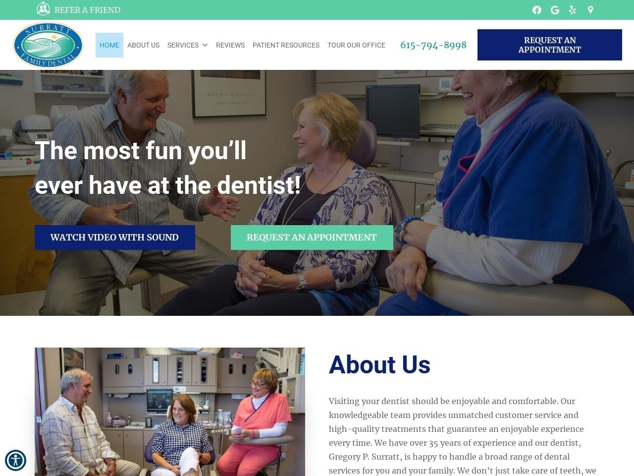 Surratt Greg DDS Website Screenshot from gregorysurrattdds.com