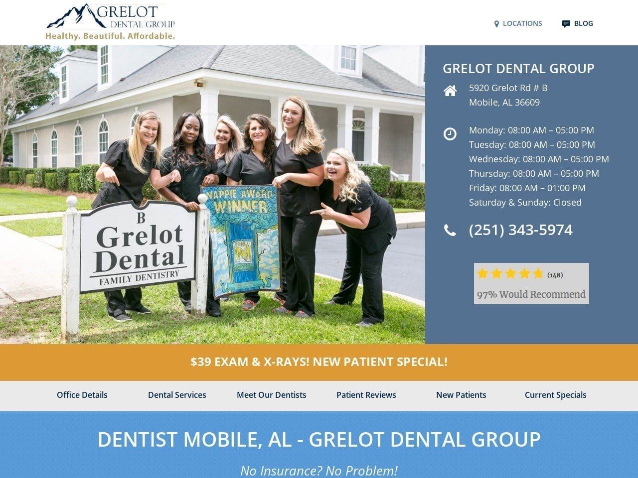 Cowles & Miller Family Dentistry Miller Frederick Website Screenshot from grelotdental.com