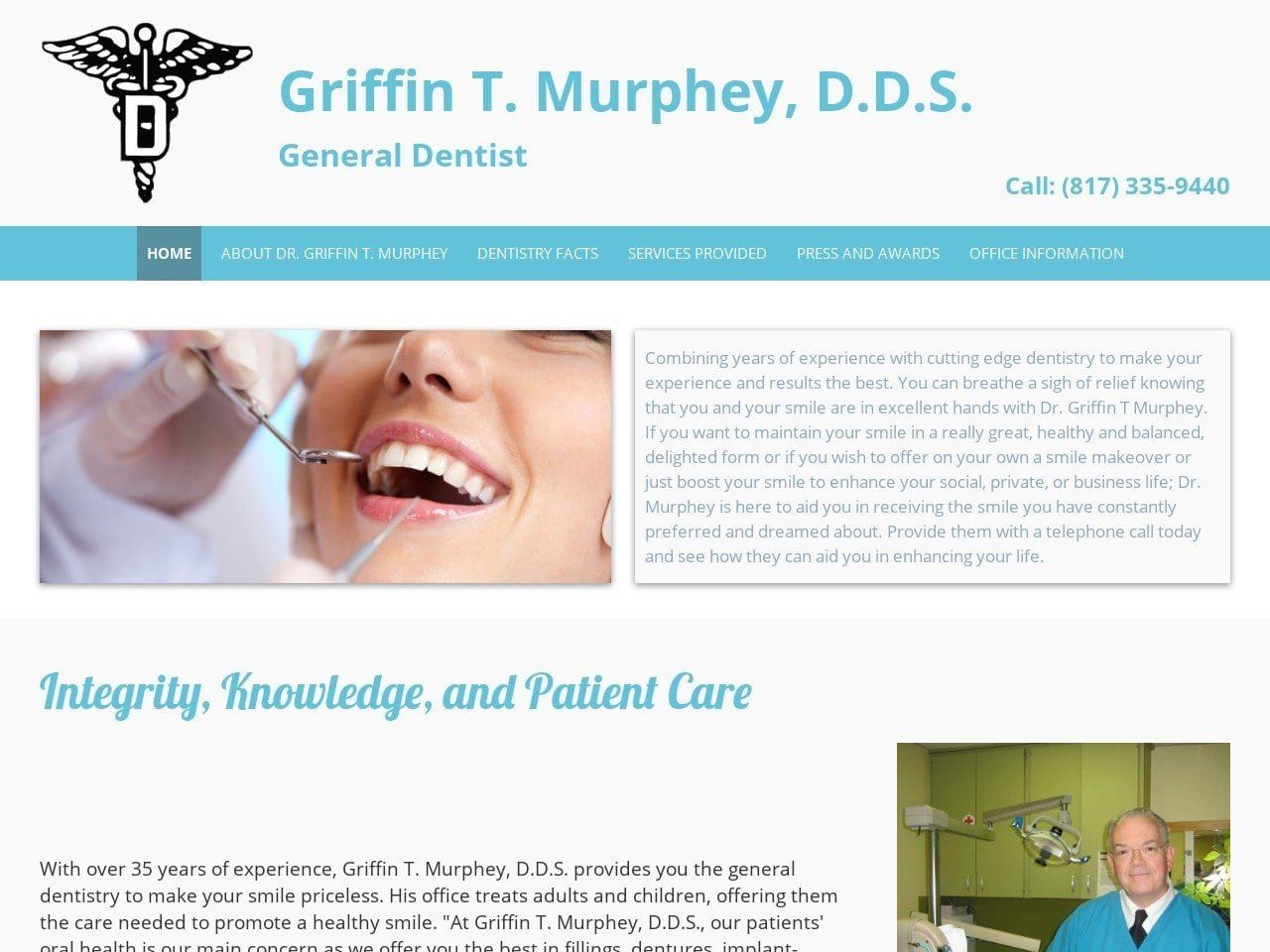 Murphey Griffin T DDS Website Screenshot from griffintmurpheydds.com
