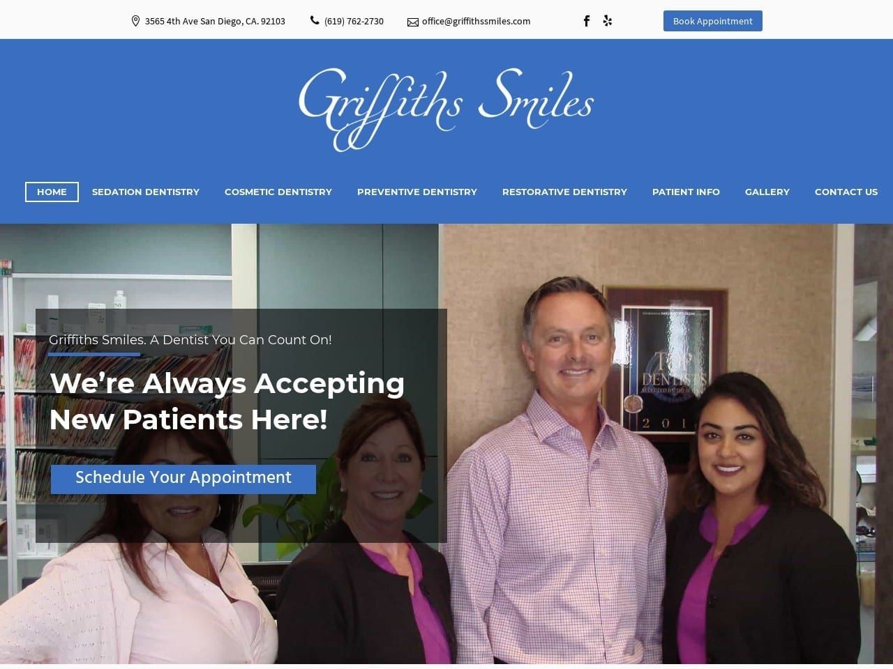 Griffiths Smiles Website Screenshot from griffithssmiles.com