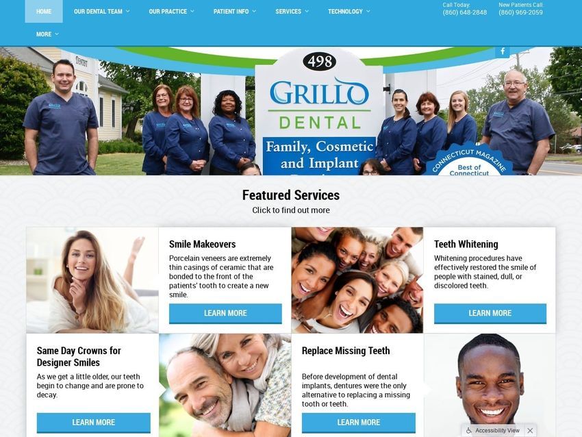 Grillo Dental Website Screenshot from grillodental.com