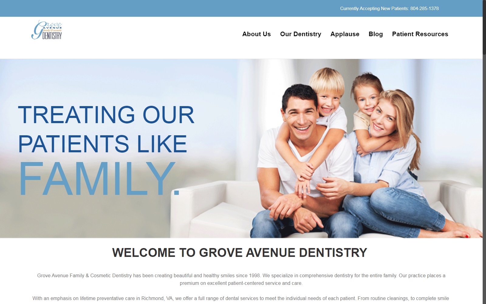 grovesmiles.com screenshot