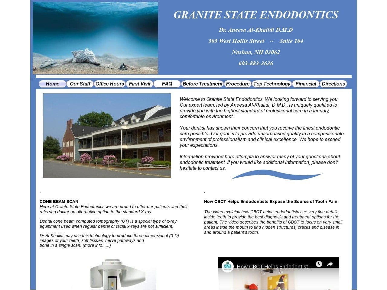 Granite State Endodontics Website Screenshot from gsendodontics.com