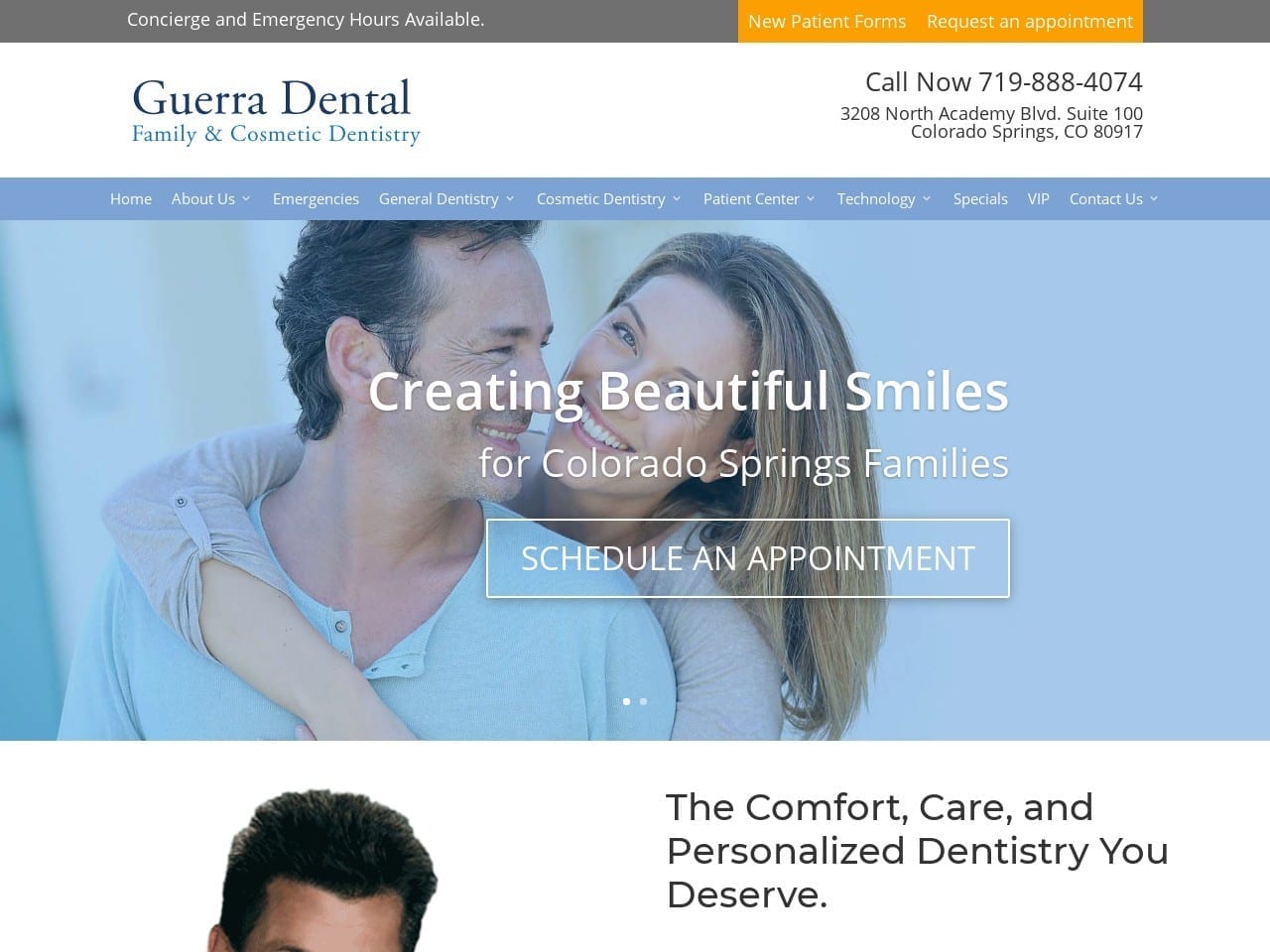 Guerra Dental PC Website Screenshot from guerradental.com