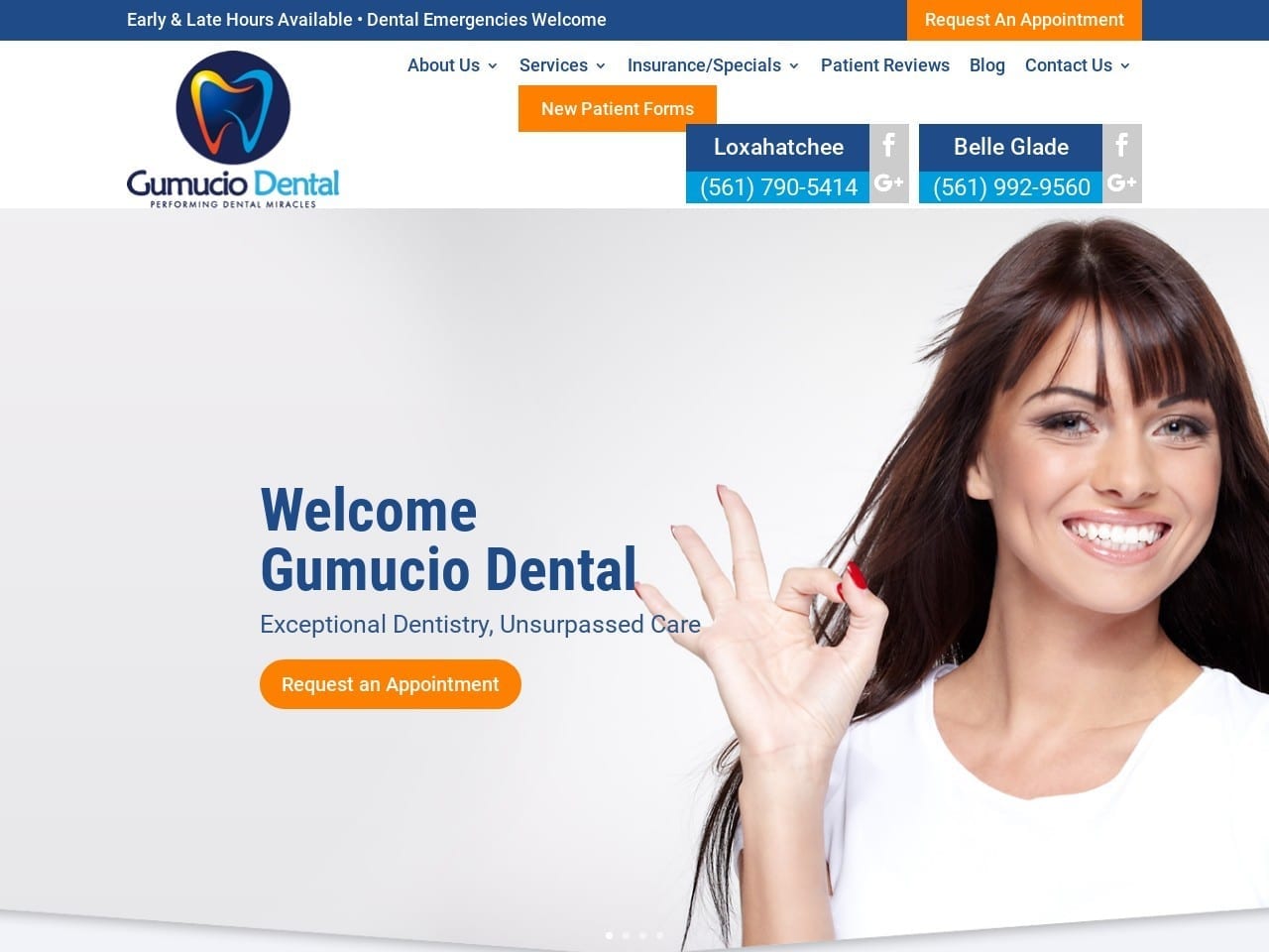 Gumucio Dental Website Screenshot from gumuciodental.com