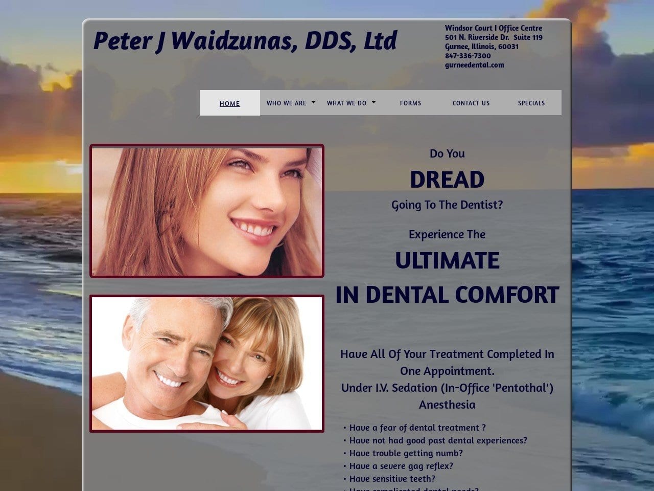 Peter J Waidzunas Ltd Website Screenshot from gurneedental.com