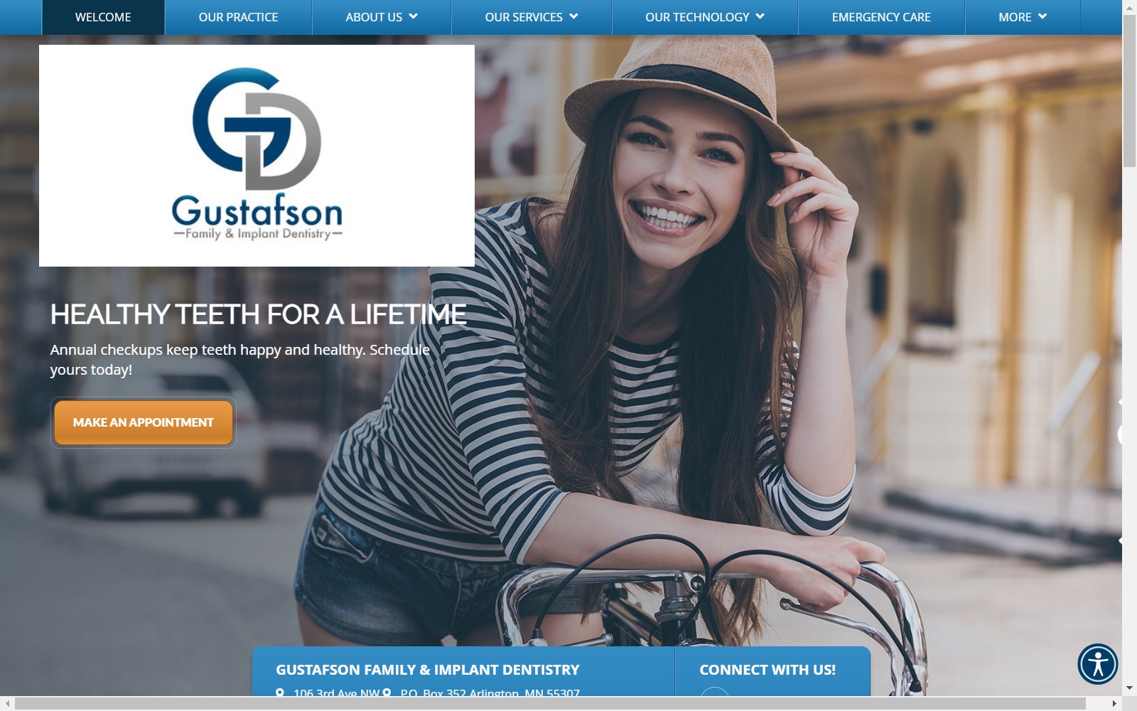 gustafsondental.com screenshot