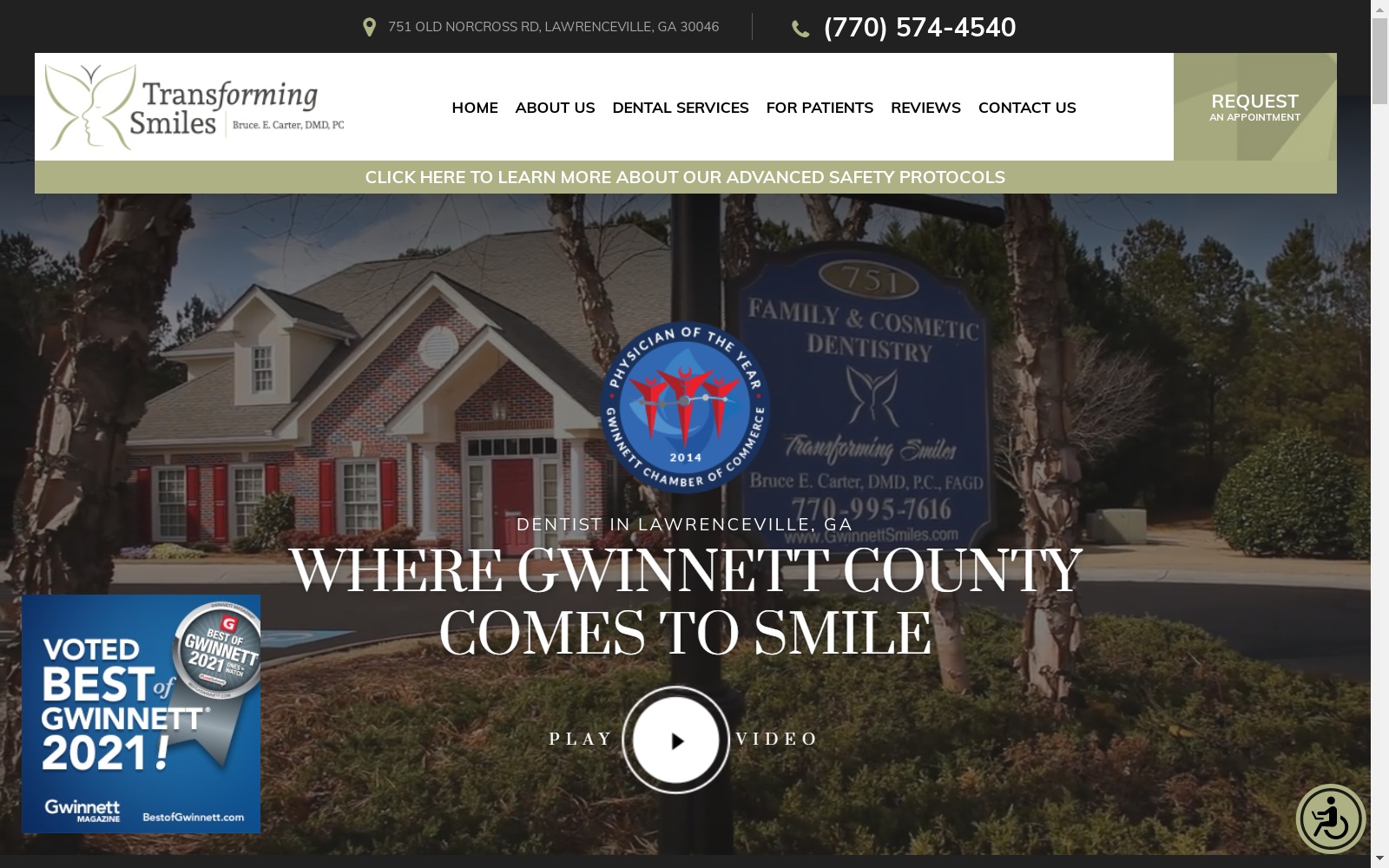 gwinnettsmiles.com screenshot