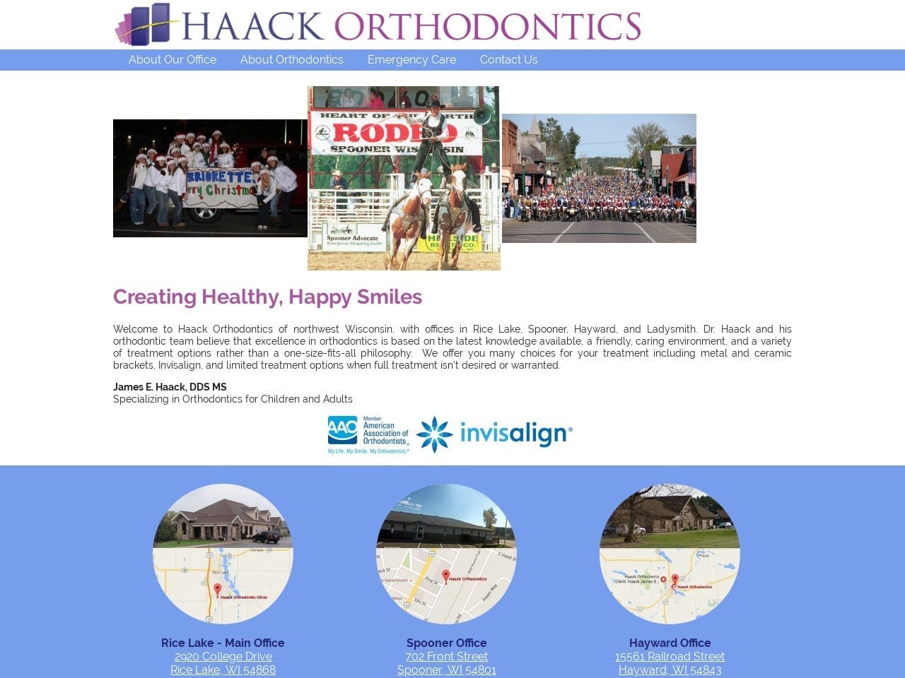 Haack Orthodontics Website Screenshot from haackortho.com