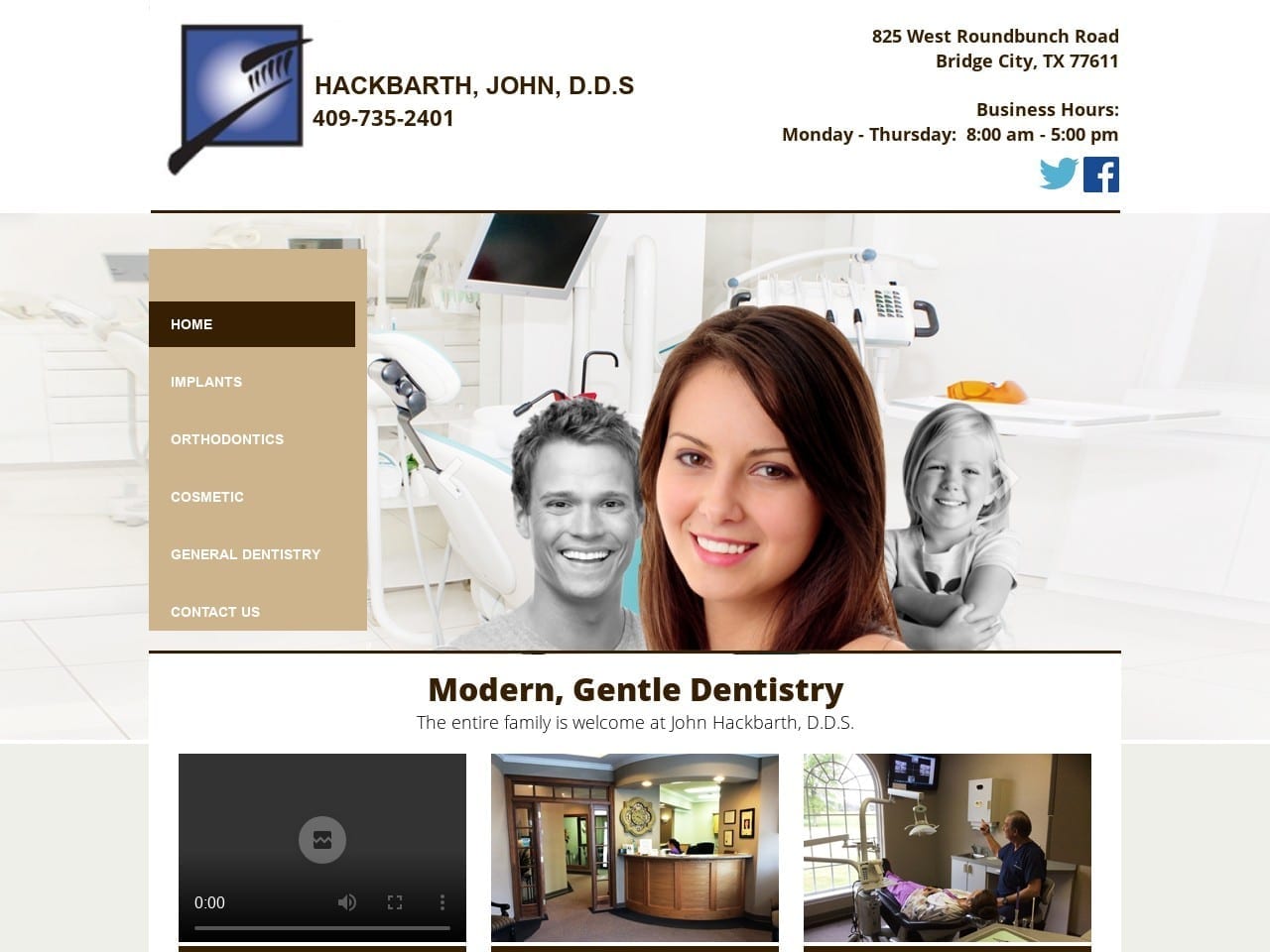 John Hackbarth Dentistry Hackbarth John G DDS Website Screenshot from hackbarthdds.com