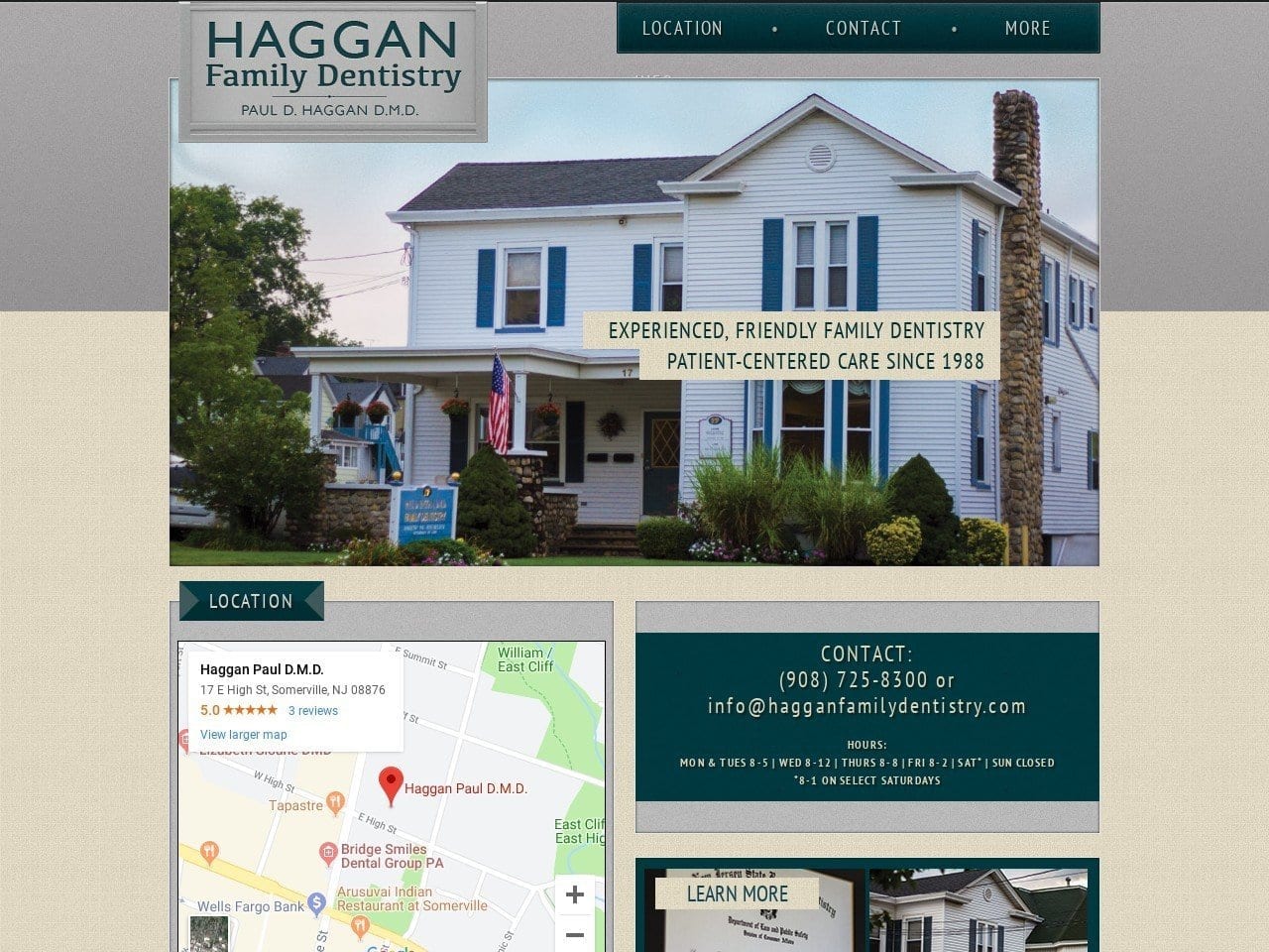 Haggan Paul D.M.D. Website Screenshot from hagganfamilydentistry.com