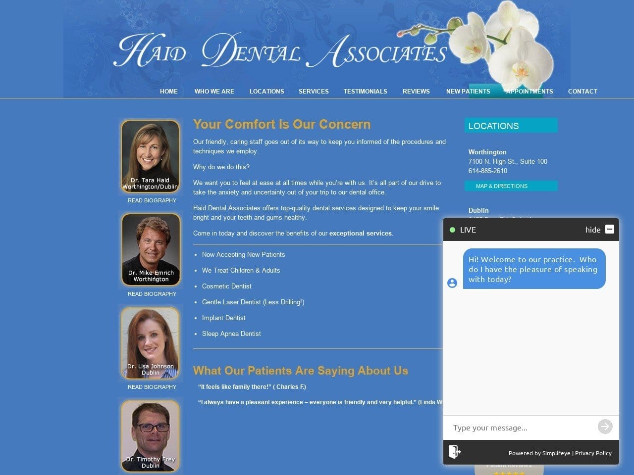 Haid Dental Associates Website Screenshot from haiddentalassociates.com