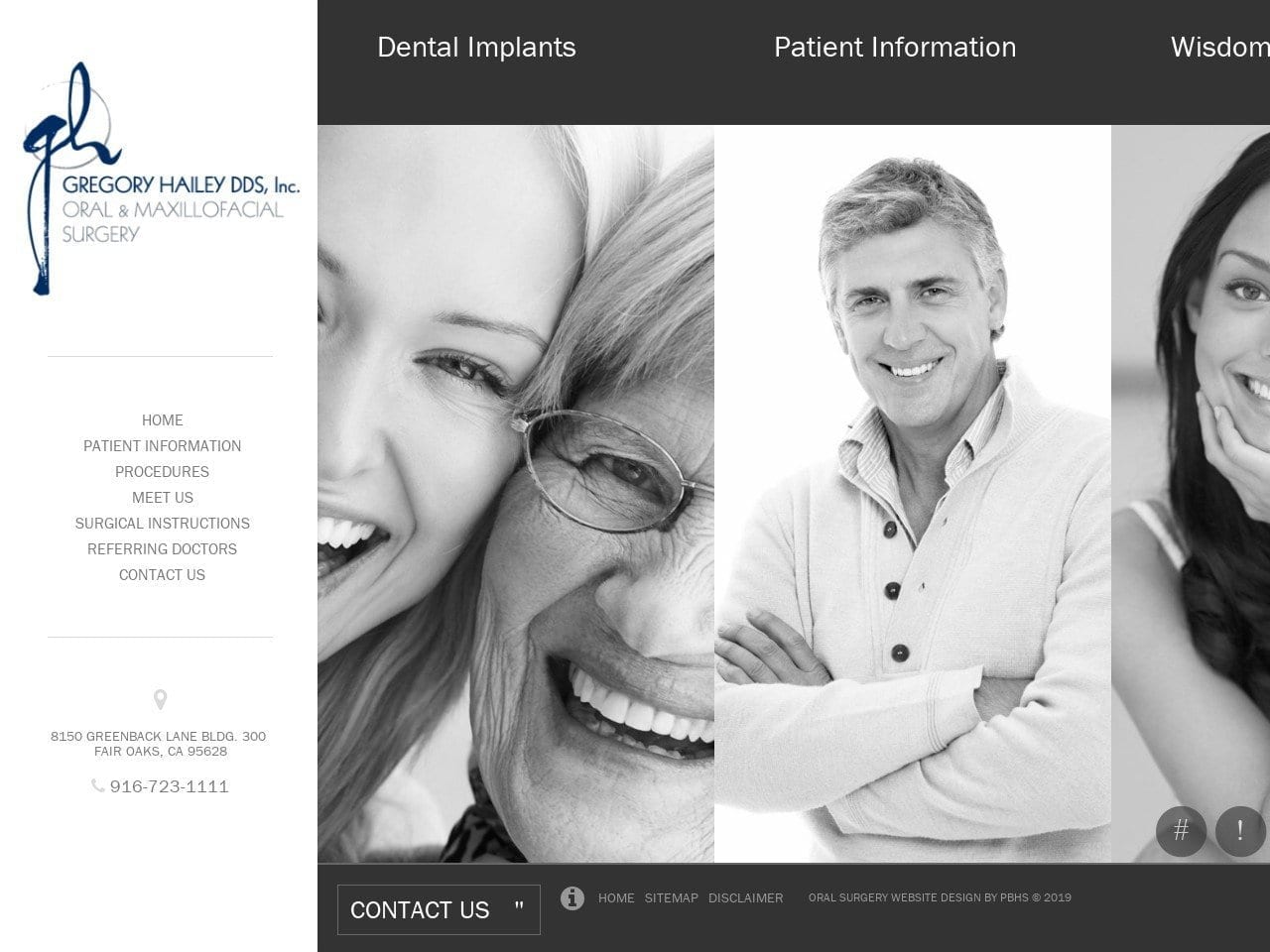 Gregory Hailey DDS Inc. Website Screenshot from haileyoms.com