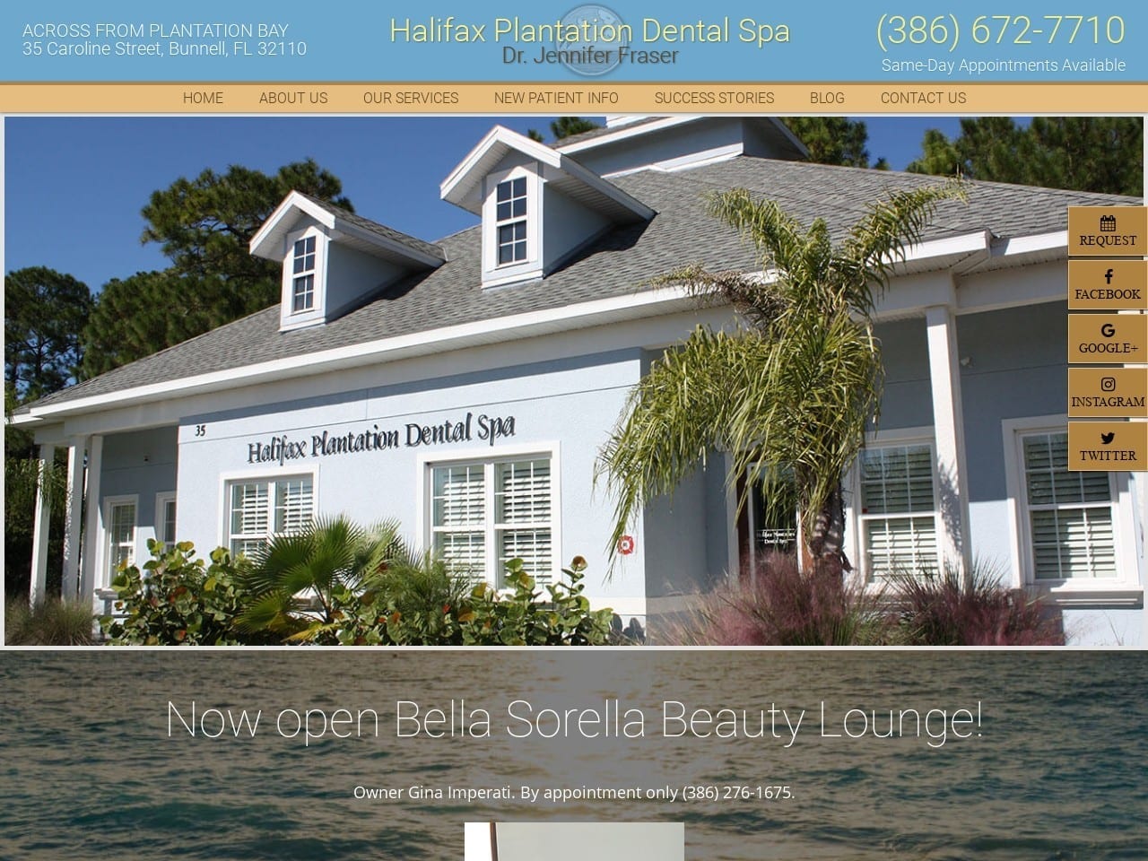 Halifax Plantation Dental Group Website Screenshot from halifaxplantationdental.com