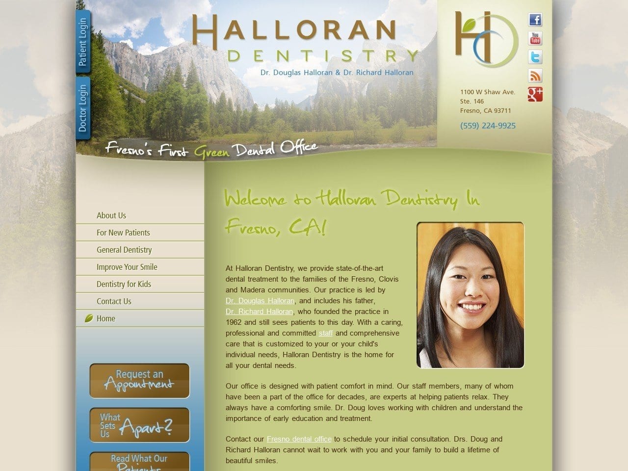 Halloran Dentist Website Screenshot from hallorandds.com