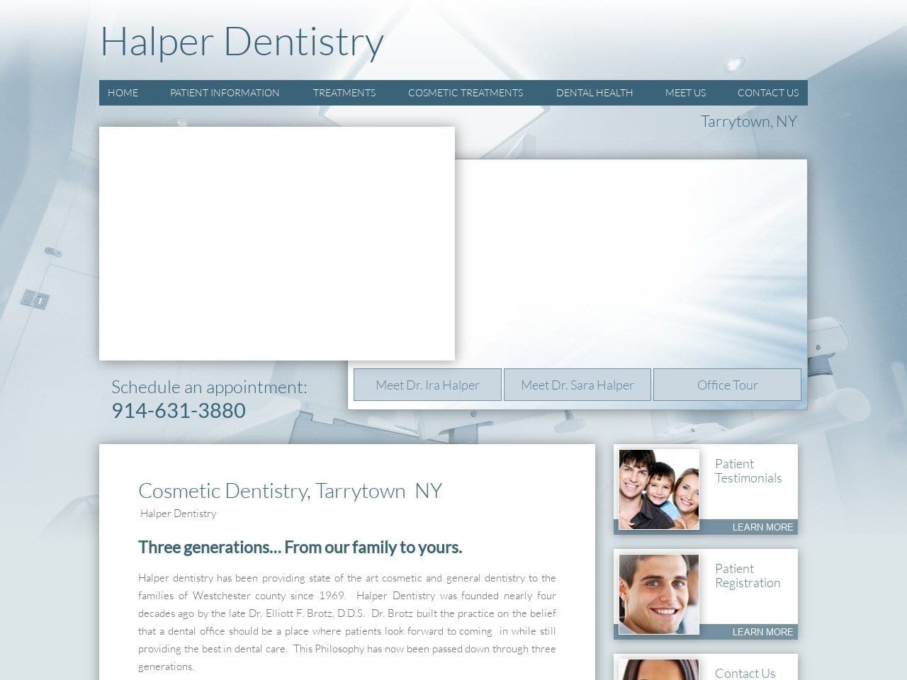 Halper Dentistry Tarrytown Dentist Irvington Denti Website Screenshot from halperdentistry.com