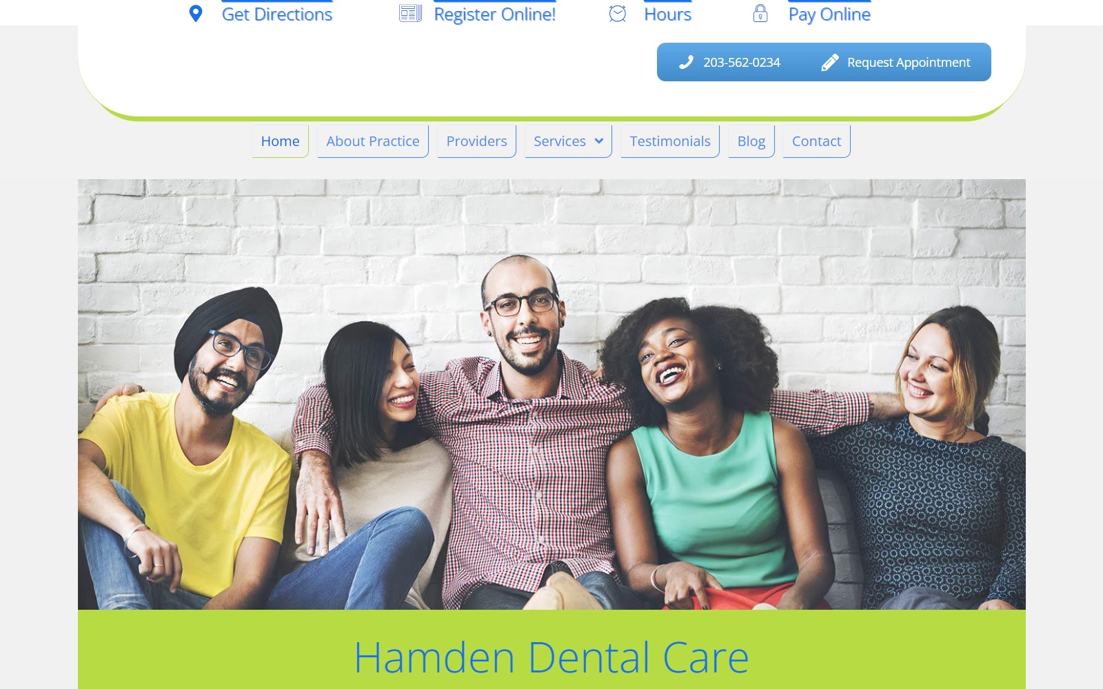 hamdendentalcare.com screenshot