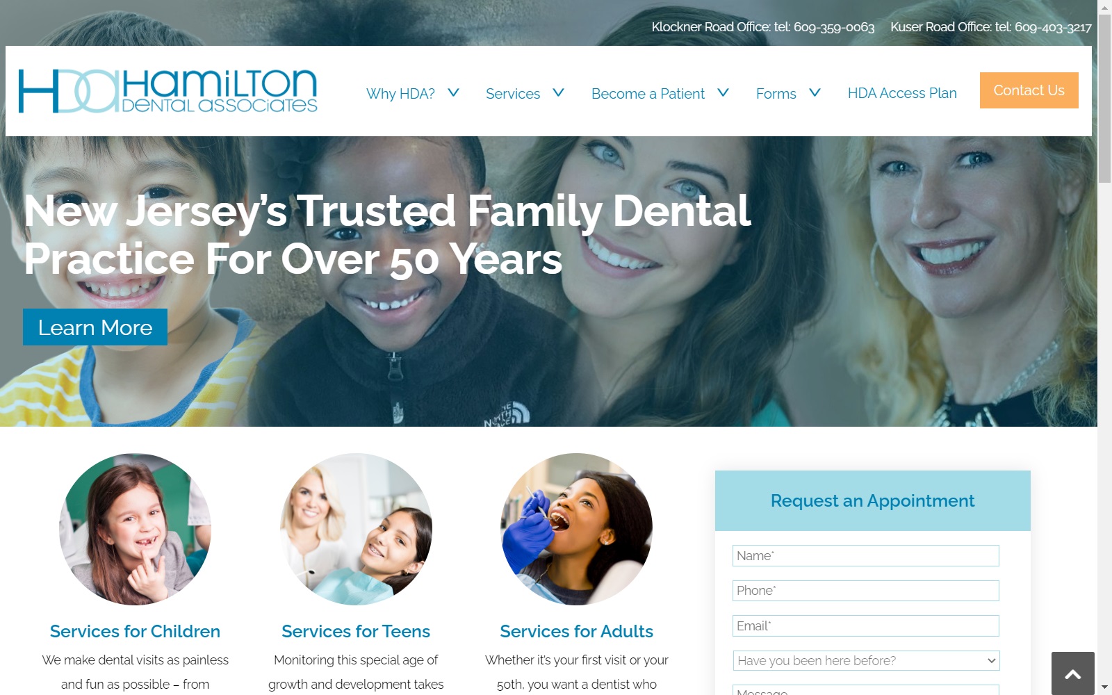 hamiltondental.com screenshot