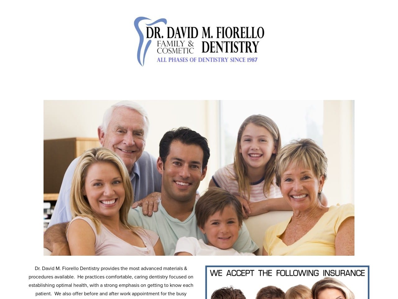 Fiorello David M DDS Website Screenshot from hamiltondentalarts.com