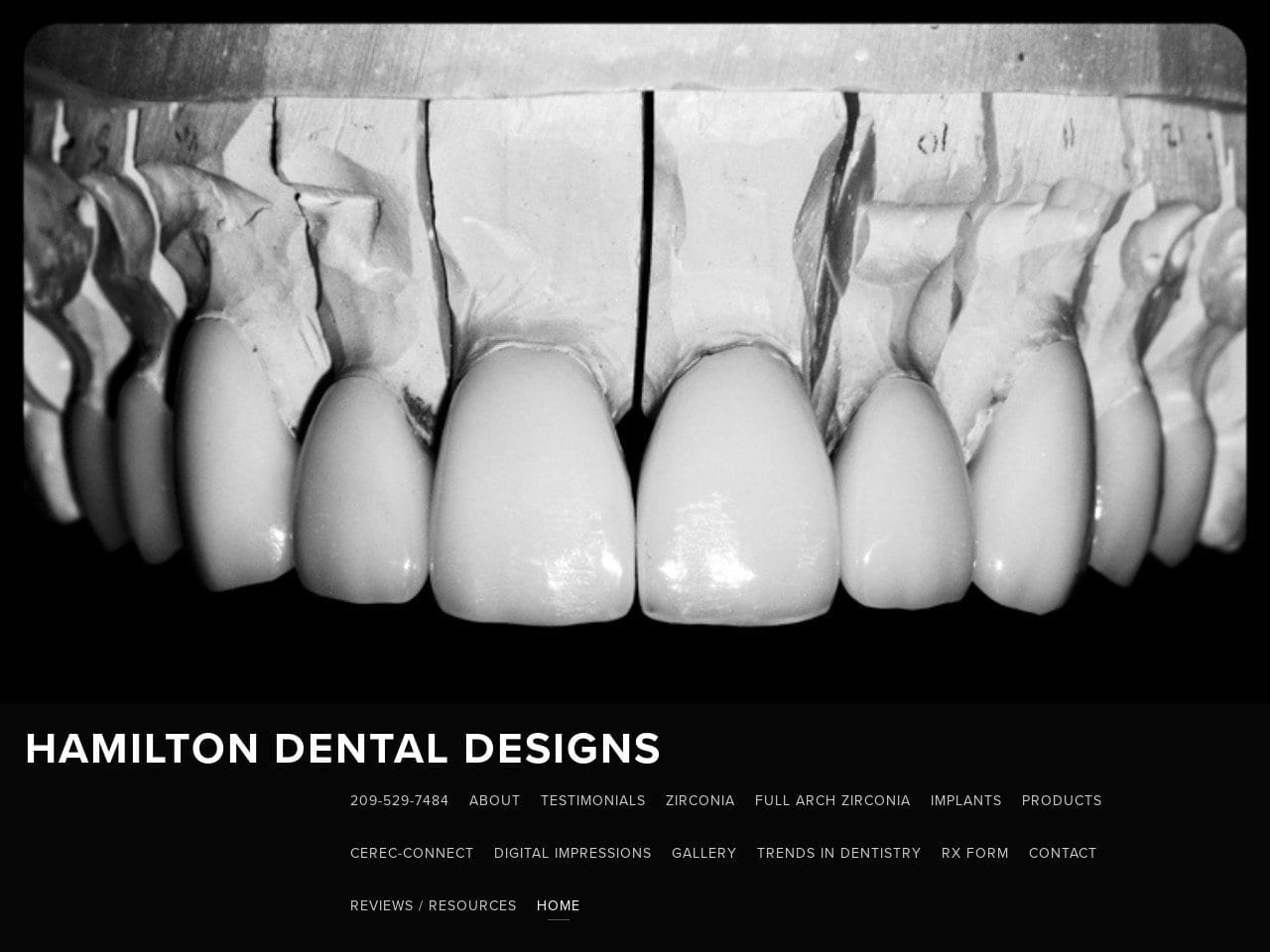 Hamilton Dental Designs Inc. Website Screenshot from hamiltondentaldesigns.com