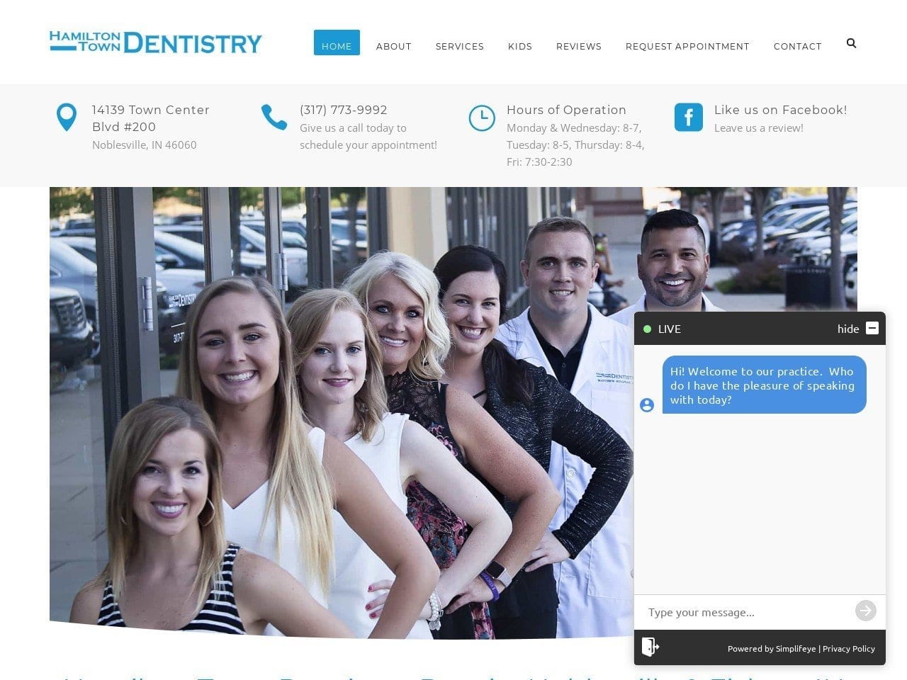 Hamilton Town Dentistry Website Screenshot from hamiltontowndentistry.com