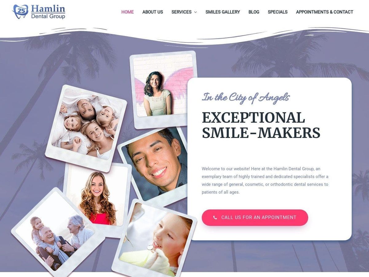 Hamlin Dental Group Website Screenshot from hamlindentalgroup.com