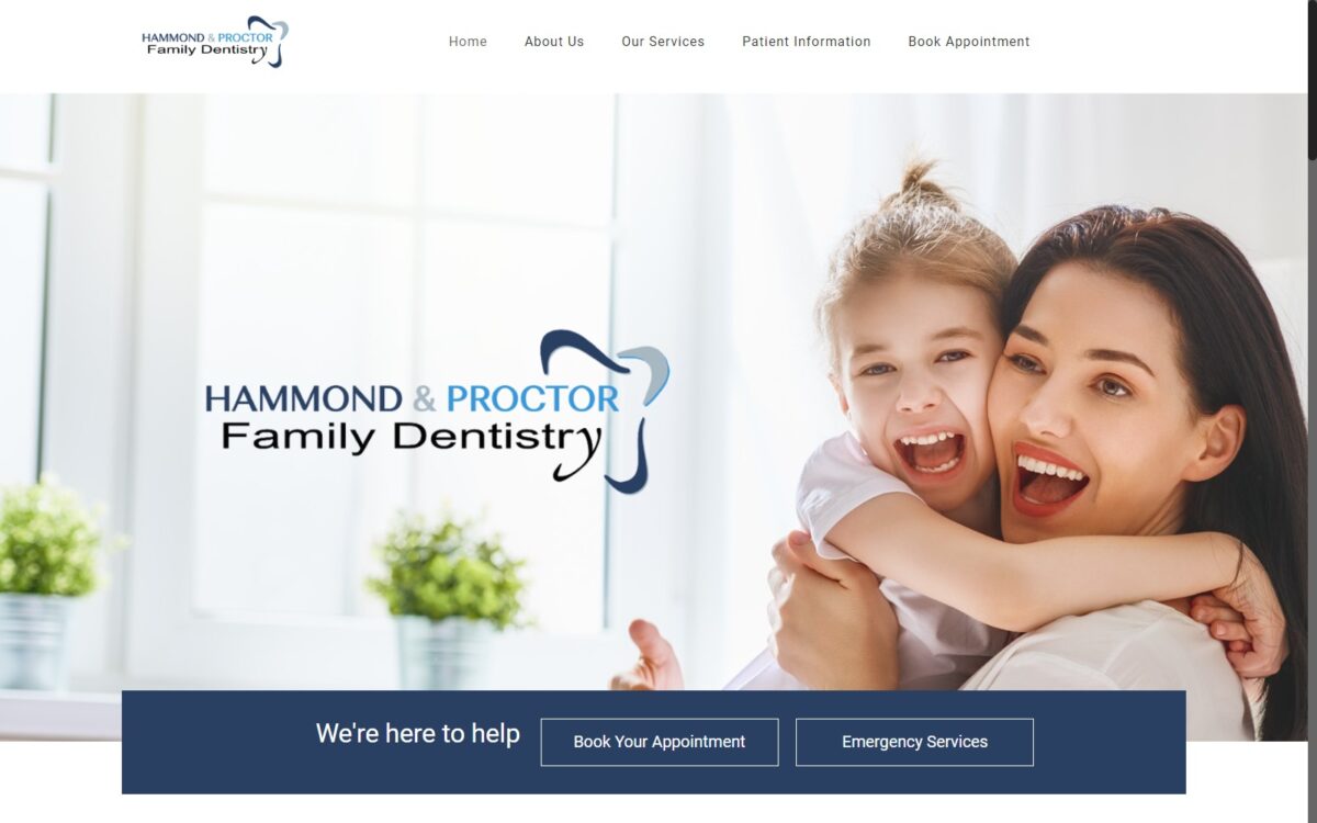 hammondandproctordentistry.com screenshot