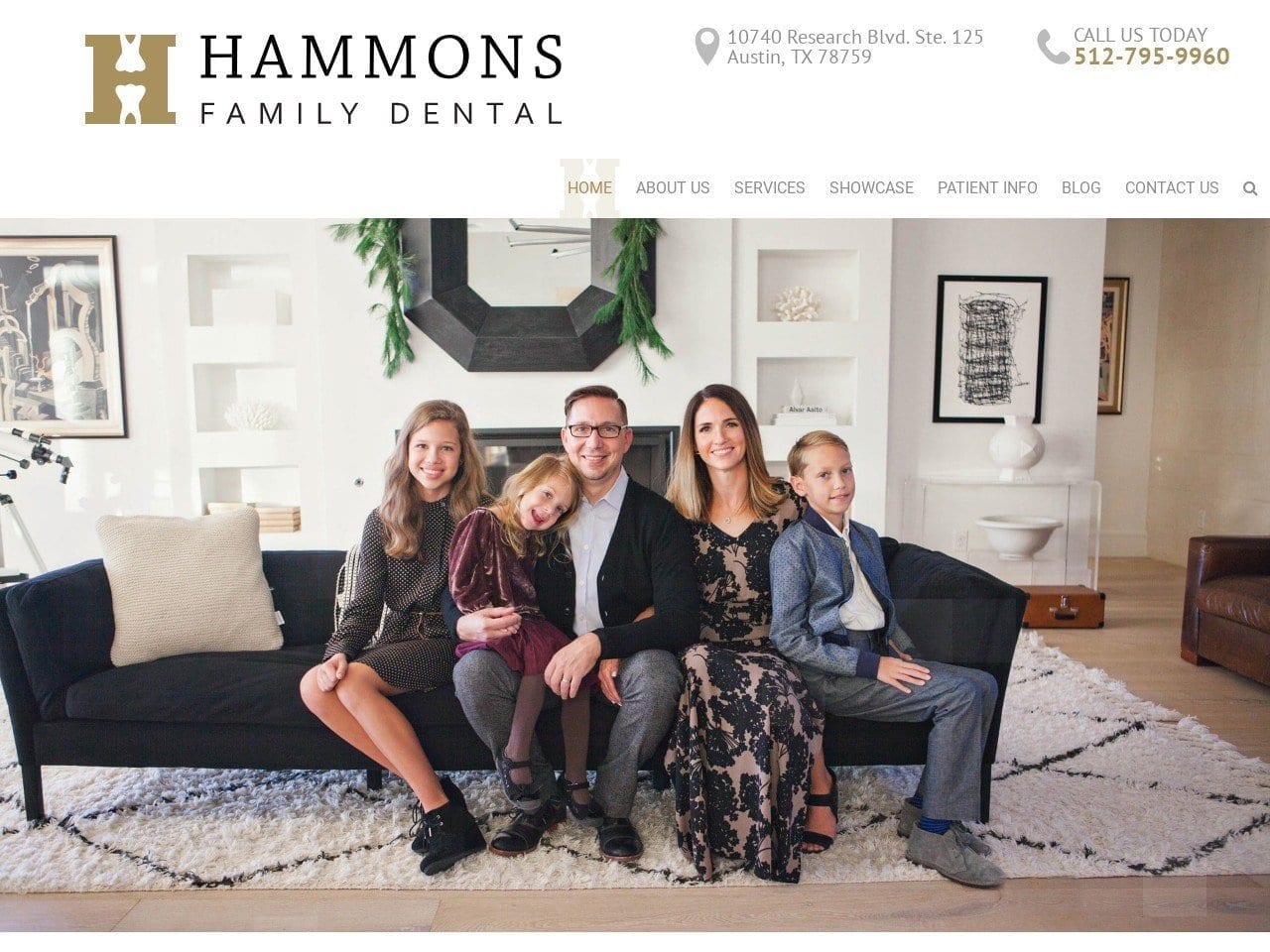 Hammons Family Dental Website Screenshot from hammonsfamilydental.com