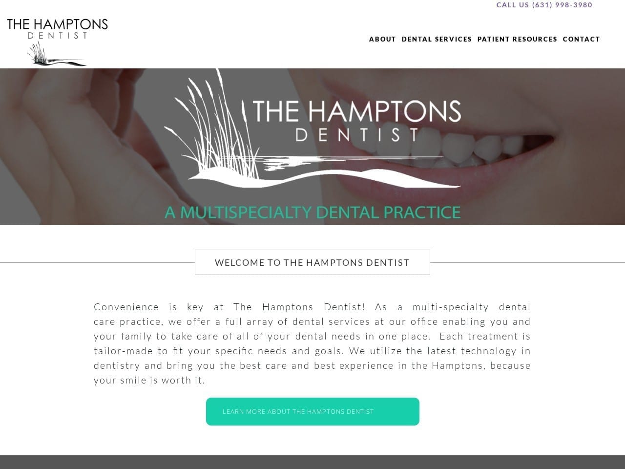 Hampton Dentistry Ny Website Screenshot from hamptondentistryny.com