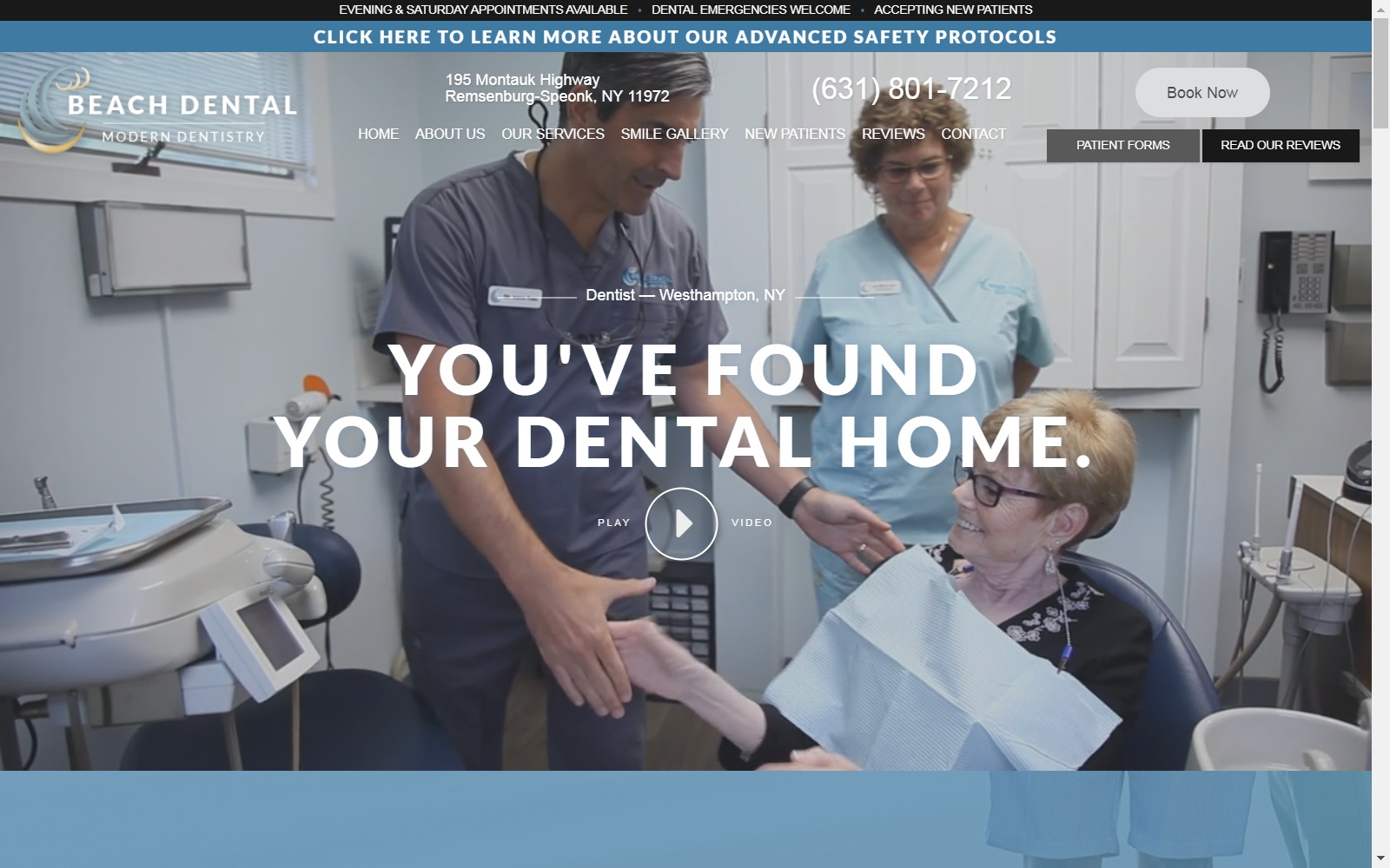 hamptonsbeachdental.com screenshot